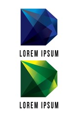 Transparent Modern Hexagon Logo Set In Blue - Green and Yellow Variation