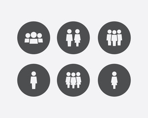 People pictogram icon set