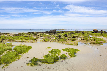 sunny beach in Brittany