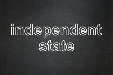 Obraz premium Politics concept: Independent State on chalkboard background