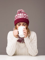 Woman drinking tea 