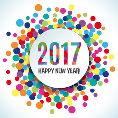 2017 Happy new year vector background