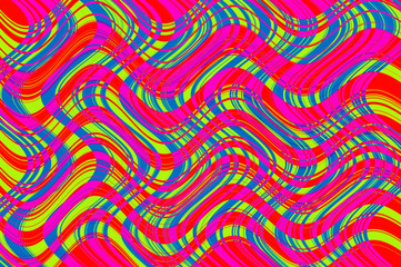 Abstract Psychedelic Colorful. Fractal art background for creative design. Decoration for wallpaper desktop, poster, cover booklet. Abstract texture. Print for clothes, t-shirt.