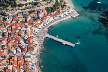 Obraz premium aerial view of the Greece coast line