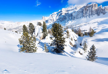 Fototapeta na wymiar landscape with winter mountains