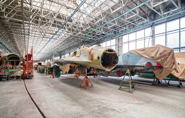 Aviation factory of military aircraft