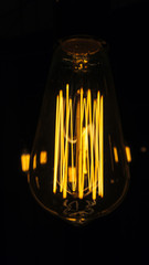 Decorative antique edison style light bulbs chandelier background - 123950930