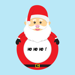 merry christmas frame santa claus vector illustration isolated on blue background