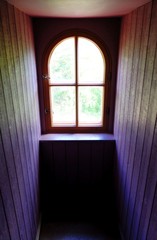 Window in a narrow room