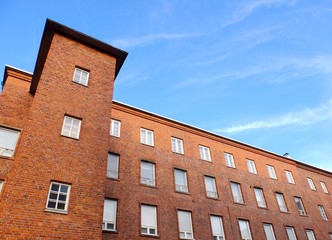 Fototapeta na wymiar Red brick warehouse
