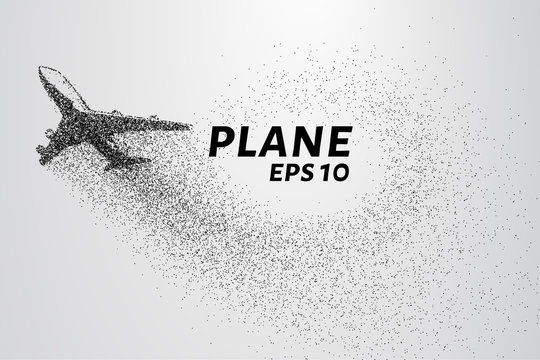The plane of the particles. The plane climbs and the wind it rips small pieces.