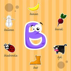 Literka B i słowa z nią związane © Katarzyna