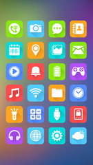 
Mobile Icons, Abstract Background, Mobile Application - 123952559