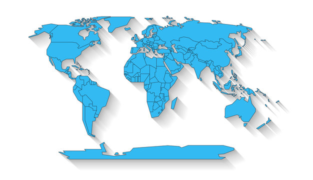 World map flat design