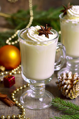 Eggnog -  hot christmas drink.