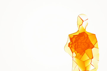 Fototapeta na wymiar Amber glass human figure