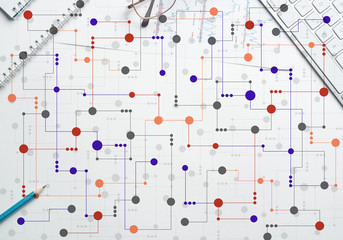 Colorful geometric backdrop