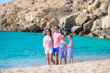 Young family on vacation