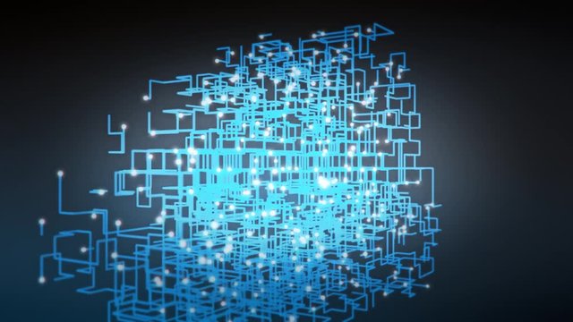 Leuchtende Bits und Bytes erzeugen bin&auml;re Web Cloud Big Data L&ouml;sung