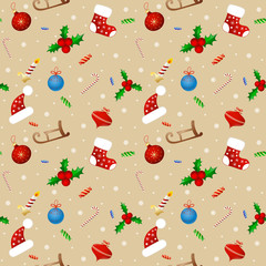 Seamless background pattern. Merry Christmas