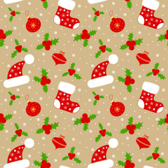Seamless background pattern. Merry Christmas
