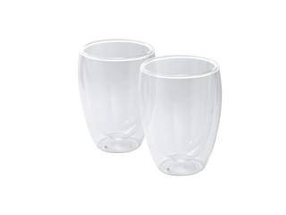 Empty glass transparent cup