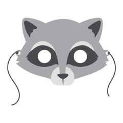 Cartoon animal party mask vector.
