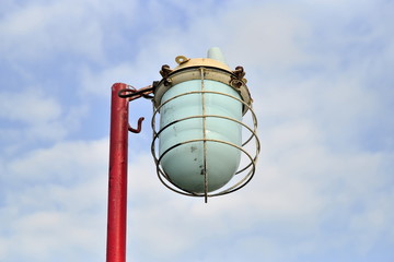 Lantern on sky background