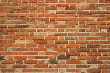 Background of red brick wall