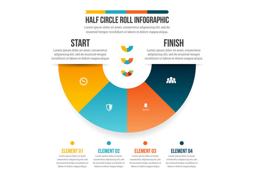Half Circle Roll Infographic