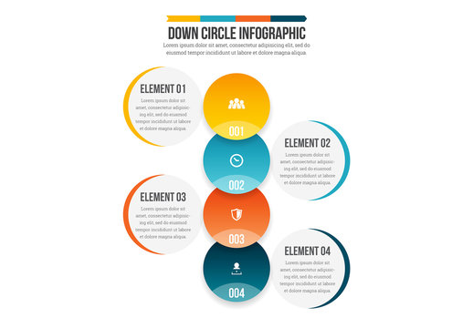 Down Circle Infographic