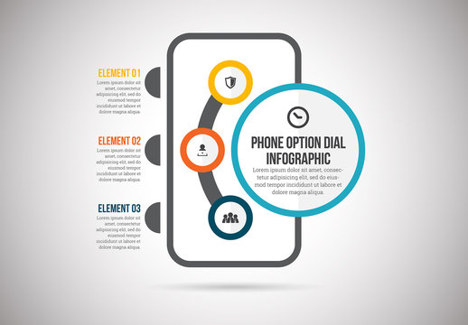 Phone Option Dial Infographic
