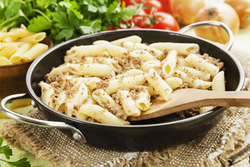 Pasta with minced meat
