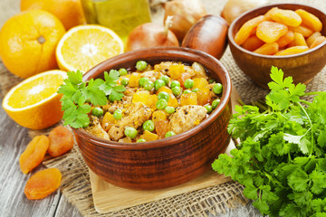 Chicken with oranges