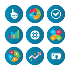 ATM cash machine withdrawal icons.