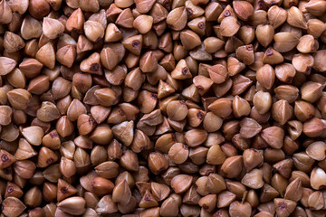 Raw buckwheat background