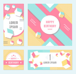 Vector Set Geometric Pattern, Flyers and Banners