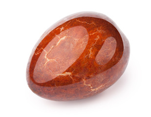 Avocado oily stone isolated on white, with clipping path