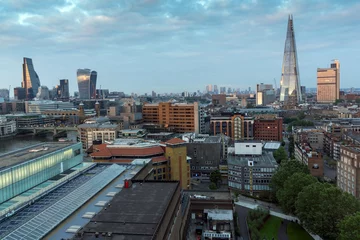 Foto op Plexiglas Amazing Twilight skyline of city of London and Thames river, England, Great Britain © Stoyan Haytov