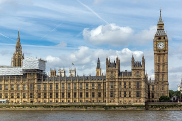 Fototapeta na wymiar Amazing view of Big Ben in Houses of Parliament, London, England, United Kingdom