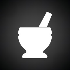 Icon of chemistry mortar