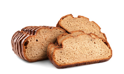 Sliced bread, isolated on white
