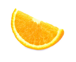 Orange fruit slice, isolated on white