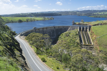 Dam of Myponga Reservoir, Myponga, South Australia