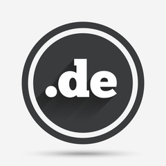 Domain DE sign icon. Top-level internet domain.