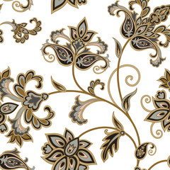Fototapeta na wymiar Floral seamless pattern. Flower background. Floral tile ornament
