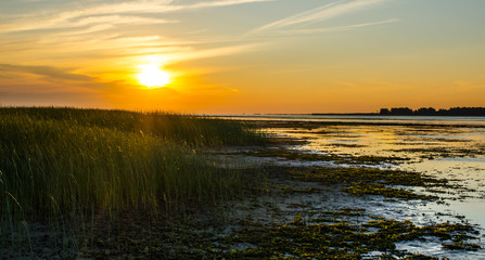 Sunrise on St-Lawrence river