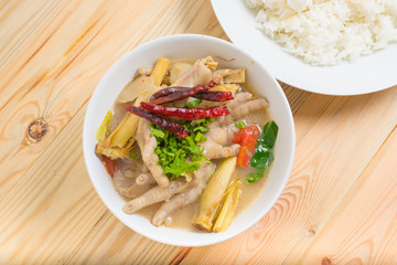 the spicy chicken leg soup with the call name 