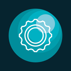 gear setup machinery icon vector illustration design