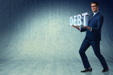 Man struggling with high debt